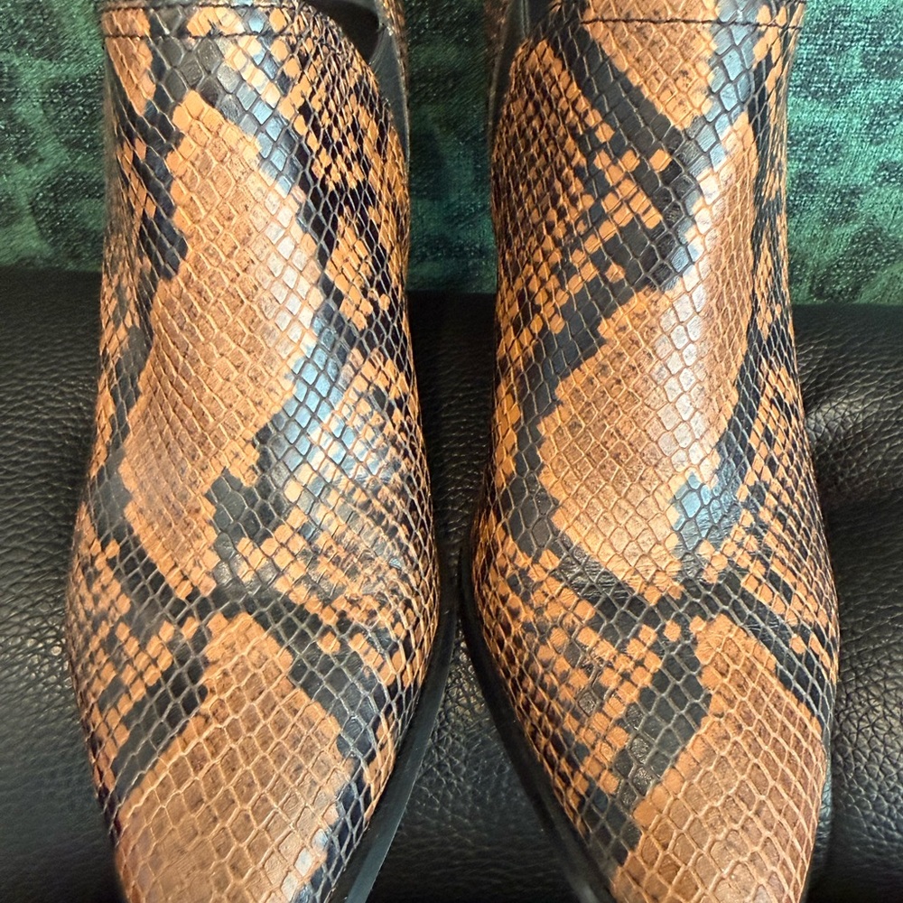 Marc Fisher Brown and Black Textured Boots